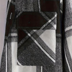 Men's Classic Plaid Wool Blend Button-Down Shirt