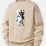 Robot Bear Print Relax Fit Sweatshirt