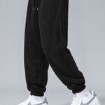 Relax Fit Quarter Zip Ethnic Geometric Patchwork Teddy Sweatshirt & Teddy Fleece Jogger Pants