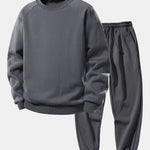 Basic Crew Neck Sweatshirt & Jogger Pants