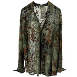 Floral Mesh Lapel Shirt