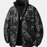Reversible Paisley Puffer Coat