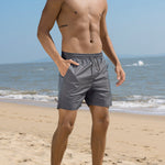 Men's Solid Color Casual Quick-Drying Beach Shorts