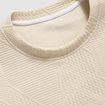 Men's Textured Vintage Jacquard Crewneck Sweatshirt