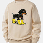 Boots Dachshund Print Relax Fit Sweatshirt