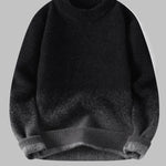 Men's Gradient Color Trendy Loose Mock Neck Knit Sweater