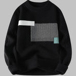 Men's Color-Block Trendy Loose Basic Sweater