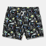 Palm Tree Sailboat Print Swim Shorts