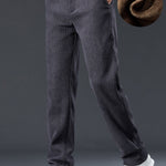 Warm Fleece-Lined Winter Straight Leg Corduroy Pants
