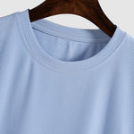 Men's solid color pique texture basic casual sweatshirt