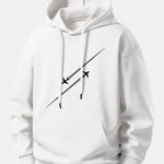 Jet Fighter Print Relax Fit Hoodie