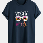 Regular Fit Vacay Mode Print Cotton T-Shirt