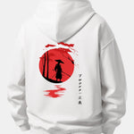 Sunset Samurai Back Print Relax Fit Hoodie