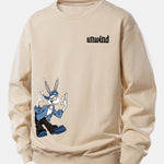 Rabbit Slogan Print Relax Fit Sweatshirt