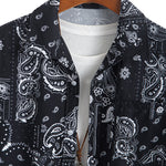 Paisley Print Button Up Shirt & Drawstring Swim Shorts