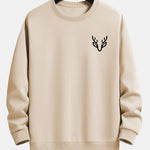 Head Deer Print Relax Fit Sweatshirt