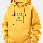 Milano Print Drawstring Hoodie
