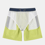 3 Pieces Contrast Waistband Swim Shorts