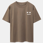 Facial Expression Print Drop Shoulder Oversize T-Shirt