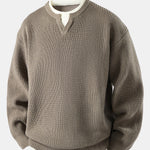 2 In 1 Notched Collar Sweater