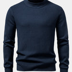 Stripe Mock Neck Sweater