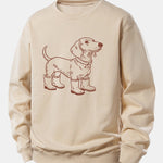 Dog In Boots Print Relax Fit Sweatshirt