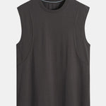 Cotton Panel Sleeveless T-Shirt