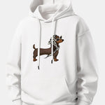 Headscarf Dachshund Print Relax Fit Hoodie