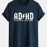 Regular Fit ADHD Print Cotton T-Shirt