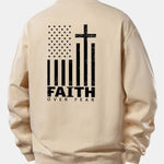 Freedom American Flag Print Relax Fit Sweatshirt