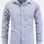 Long Sleeve Stripe Button Up Shirt