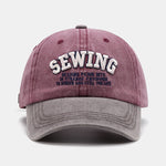 Sewing Slogan Embroidery Washed Baseball Cap