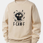 Crow Print Relax Fit Sweatshirt