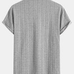 Textured Zipper Polo