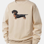 Dachshund Print Relax Fit Sweatshirt