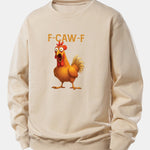 Rooster Print Relax Fit Sweatshirt