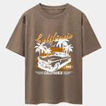 California Car Print Drop Shoulder Oversize T-Shirt