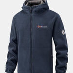 Polar Fleece Zipper Pocket Hooded Coat