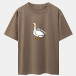 Silly Goose Print Drop Shoulder Oversize T-Shirt
