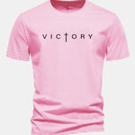 Regular Fit Victory Slogan Print Cotton T-Shirt