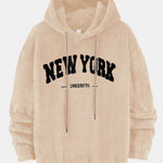 New York Embroidery Teddy Hoodie