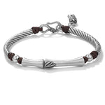 Buddha Stones 999 Sterling Silver Bamboo Pattern Cicada Luck Wealth Bracelet