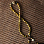 Buddha Stones Green Sandalwood Bodhi Seed Lotus Soothing Double Wrap Bracelet