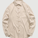 Men's Textured Corduroy Long Sleeve Shirt