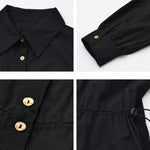 Black Loose Long-sleeved Dress