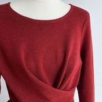Irregular Hem Cross-over Knit Sweater
