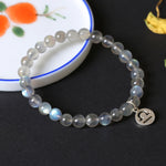 12 Constellations of the Zodiac Moonstone Charming Bracelet