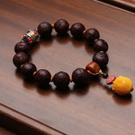 Buddha Stones Tibetan Bodhi Seed Agate Bead Luck Wealth Tassel Charm Wrist Mala (Extra 30% Off | USE CODE: FS30)