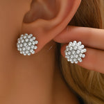 Pearl Dome Stud Earrings