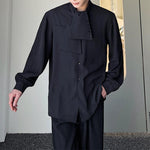 Tie Trim Long Sleeve Shirt